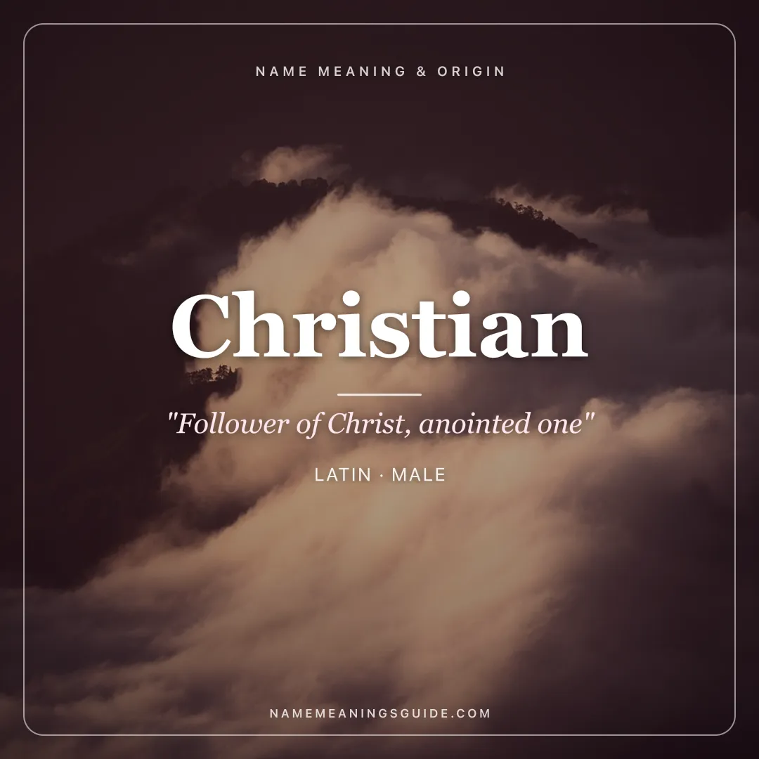 Christian name meaning "Follower of Christ, anointed one" - Latin, Greek male name share card | NameMeanings