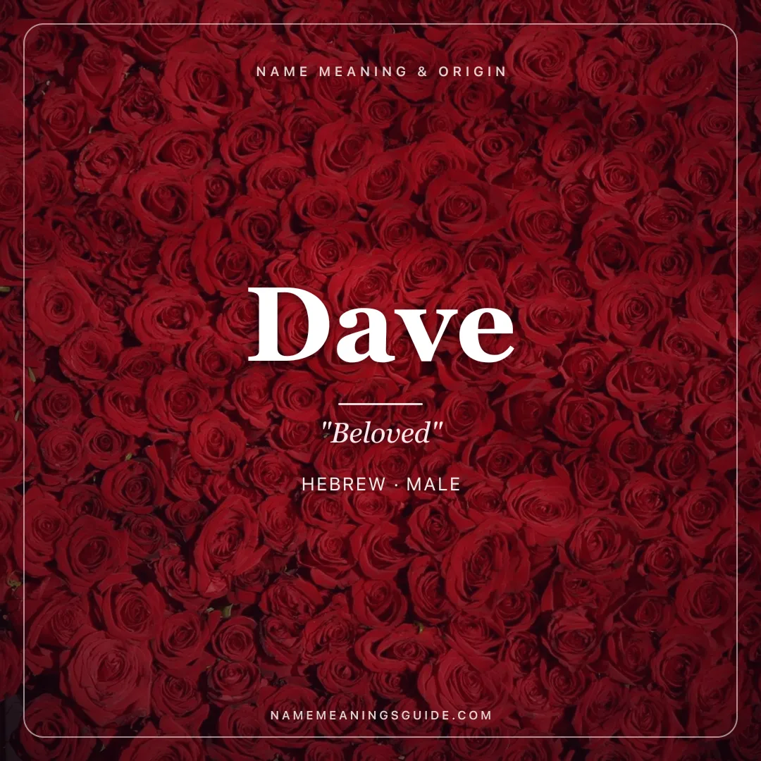 Dave name meaning "Beloved" - Hebrew male name share card | NameMeanings