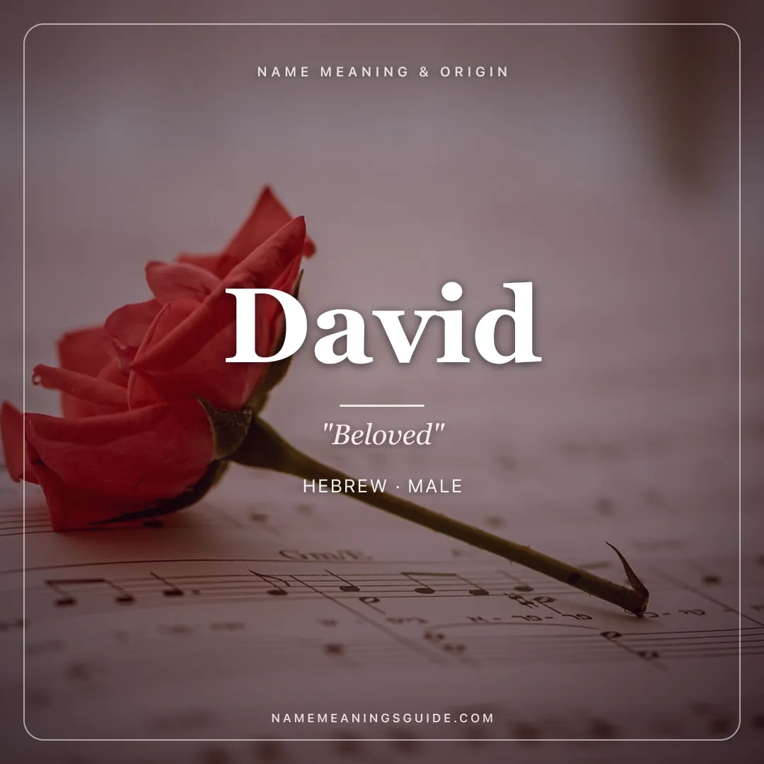 David name meaning "Beloved" - Hebrew male name share card | NameMeanings