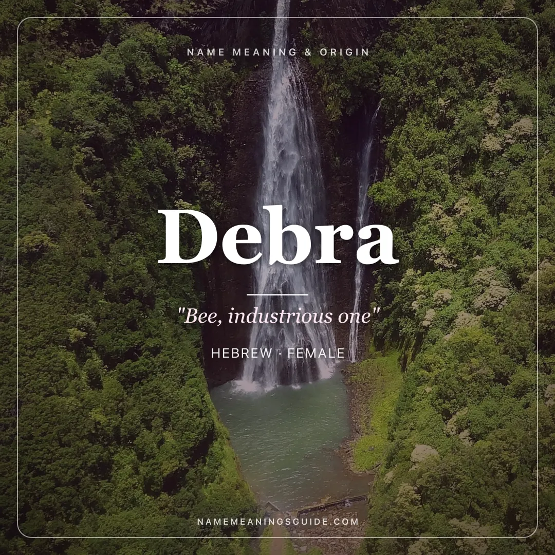 Debra name meaning "Bee, industrious one" - Hebrew female name share card | NameMeanings