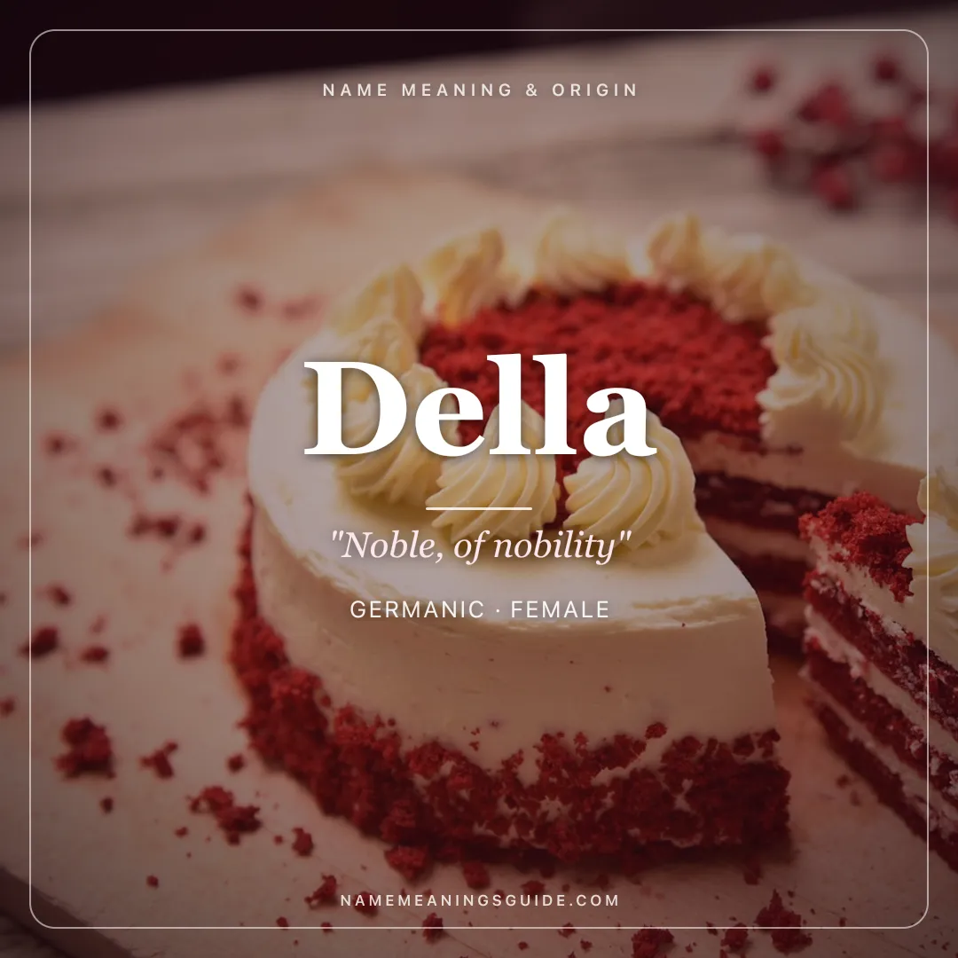 Della name meaning "Noble, of nobility" - Germanic female name share card | NameMeanings
