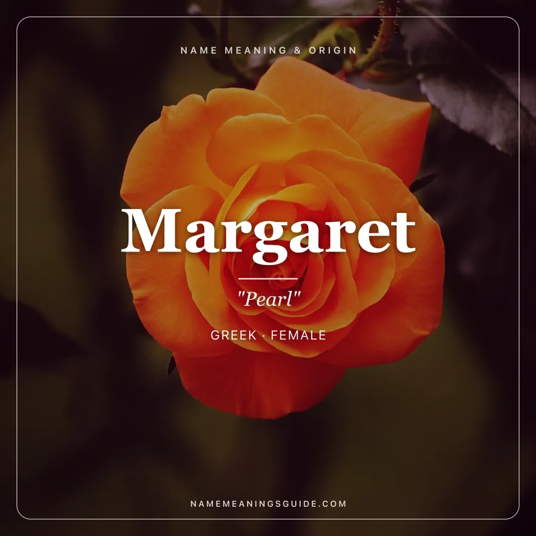 Margaret name meaning "Pearl" - Greek, Latin female name share card | NameMeanings