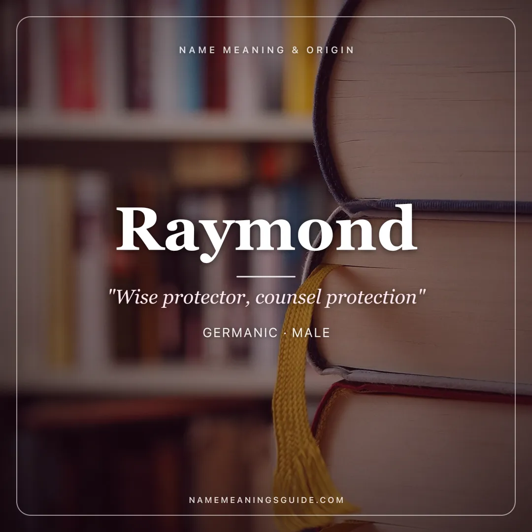 Raymond name meaning "Wise protector, counsel protection" - Germanic male name share card | NameMeanings