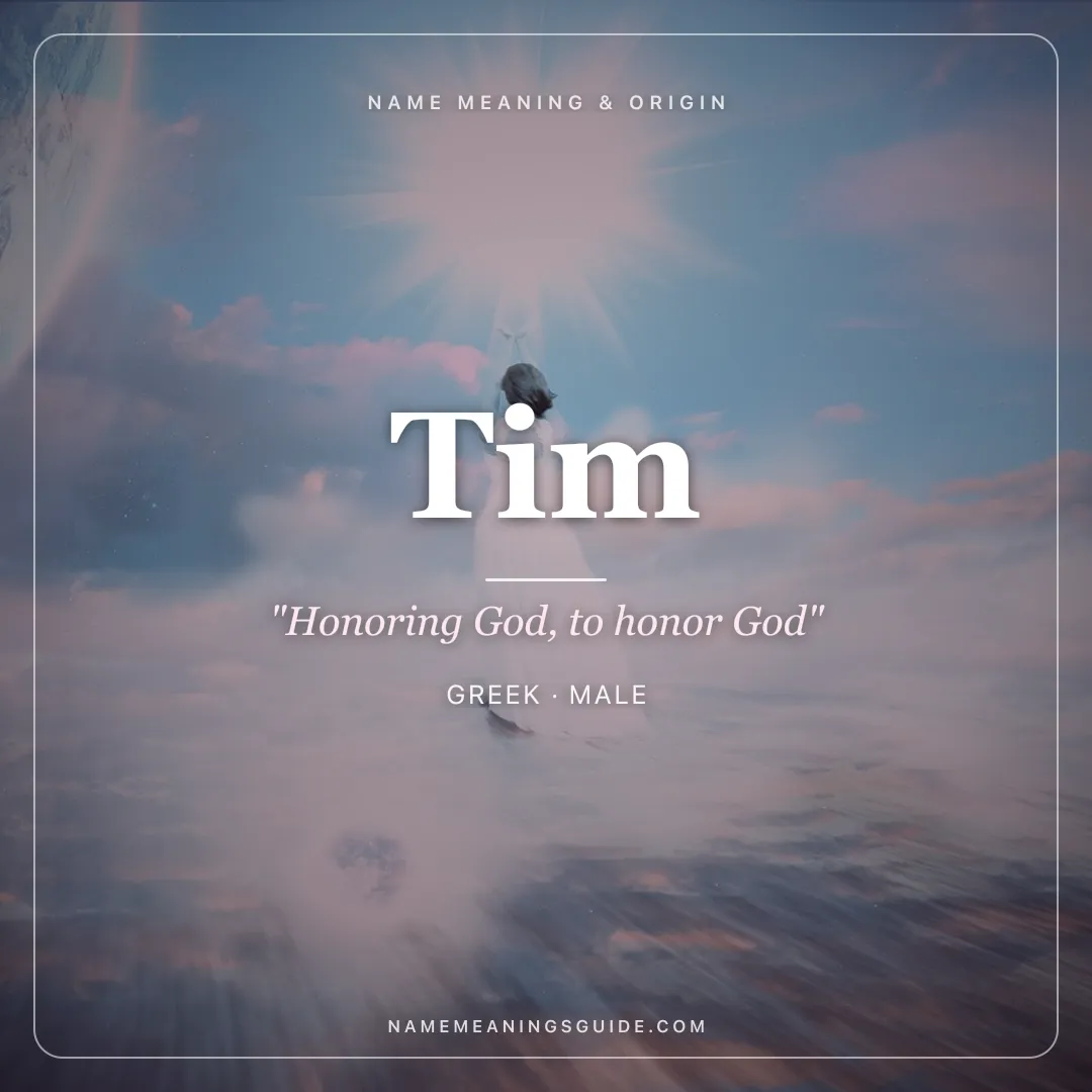 Tim name meaning "Honoring God, to honor God" - Greek male name share card | NameMeanings